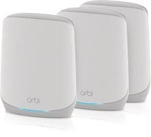 Netgear Orbi RBK763-100NAR AX5400 Tri-band WiFi 6 Mesh System, 5.4Gbps, Router and 2 Satellites (Renewed)