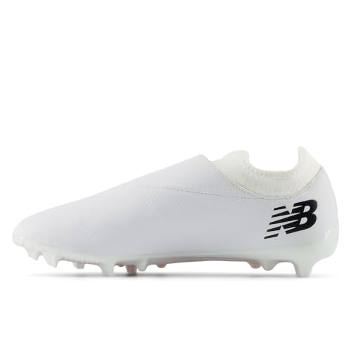 New Balance Unisex Furon Dispatch FG V7+ Soccer Shoe, White/Black/True Red, 6 Wide US Men