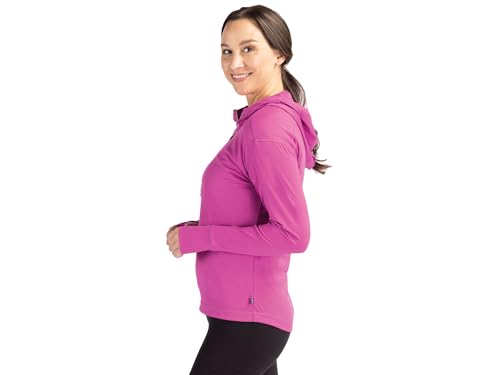 Cutter & Buck Daybreak Eco Recycled Womens Half Zip Hoodie, Black