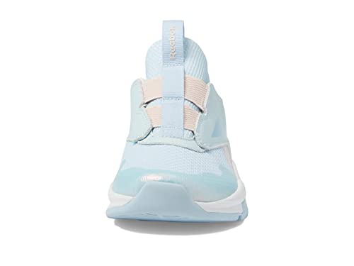 Reebok Girls XT Sprinter Slip Sneaker, Feel Good Blue/Porcelain Pink/White, 2 Little Kid