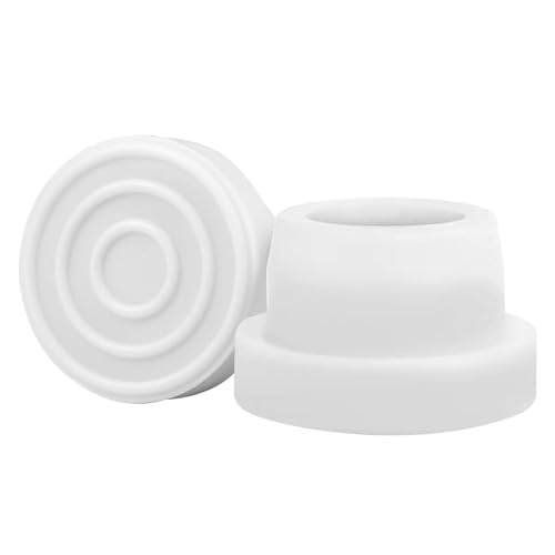 Pool Ladder Bumpers, 2pcs Rubber Inground Pool Ladder Bumpers, Pool Ladder Caps Fit 1.90” Swimming Pool Ladder Tubing, Inside Plug Bumper Cap, White Swimming Pool Ladder Parts to Protect Pool Liner