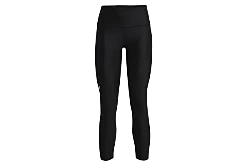 Under Armour Womens HeatGear Armour High Waisted Ankle No-Slip Leggings , Black (001)/White , Large