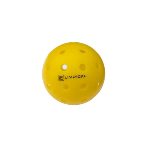 LIV PICKL Pickleballs | 40 Holes | Outdoor Court | Hard Court | High Visibility and Good Balance | Official Size & Weight - Durable - Consistent Bounce