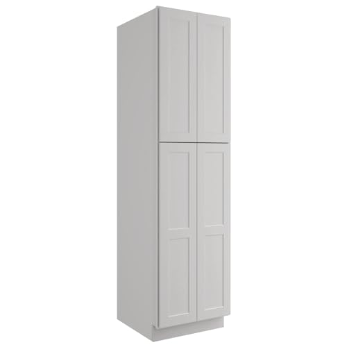 LOVMOR 84" Assembled Pantry Cabinet, Modern Tall Kitchen Storage Cabinet with Soft Close Doors, 5 Adjustable Shelves, Large Capacity Freestanding Utility Cupboard for Kitchen, Living Room, Dining Room