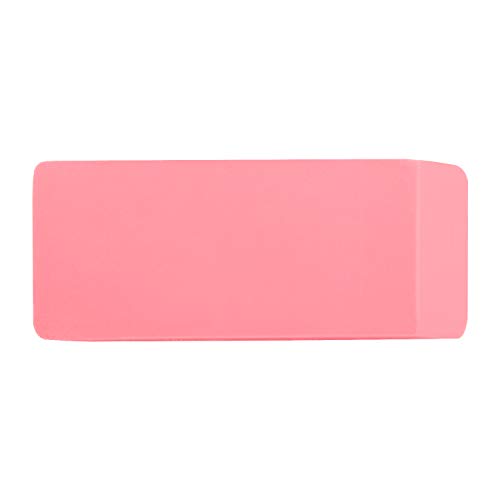 Amazon Basics Rectangular Eraser, 24 Count, Pink