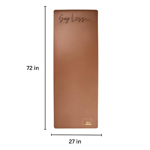 Yoga Mat - Premium Thick Yoga Mat for Women Men Kids - Non Slip Yoga Mat - Great for Hot Yoga Stretching & Pilates - Brown Yoga Mat - Cushioned & Large Exercise Mat - Hot Yoga Mat Non Slip