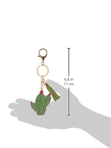 Lady Jayne Barrel Cactus Enamel Keychain (85579), 2" x 4.5"