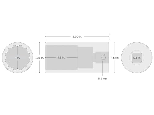 TEKTON 1/2 Inch Drive x 10 mm 12-Point Impact Socket | SID22310