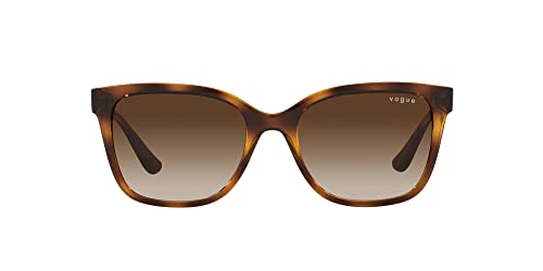 Vogue Eyewear Woman Sunglasses Dark Havana Frame, Brown Gradient Lenses, 54MM