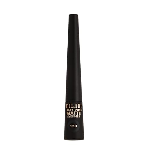 Milani Stay Put Matte 17HR Liquid Eyeliner - Black Matte (0.09 Fl. Oz.) Vegan, Cruelty-Free Liquid Eyeliner - Line & Define Eyes with High Pigment Shades for Long-Lasting Wear