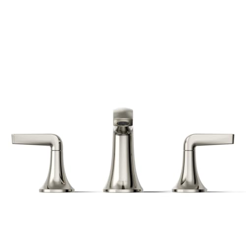 Kohler K-22020-4-CP Kohler K-22020-4 Tempered 1.2 GPM Widespread Bathroom Faucet with UltraGlide and Pop-Up Drain Assembly