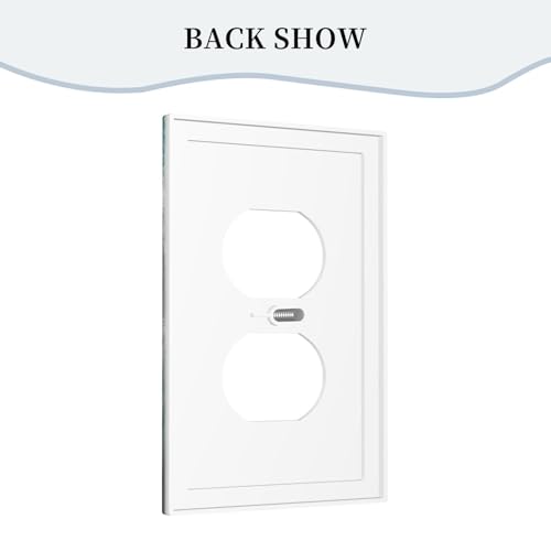 Outlet Cover 1 Gang Wood Mist Forest Deer Light Switch Cover Single Duplex Wall Plate Covers Switchplate Covers Electrical Faceplate For Country Bedroom Decor