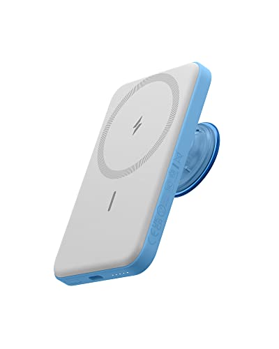 Anker 622 Magnetic Battery (MagGo with PopSockets Grip), 5,000mAh Portable Charger with Swappable PopGrip and Stand, USB-C for iPhone 14/13/12 Series (Black)