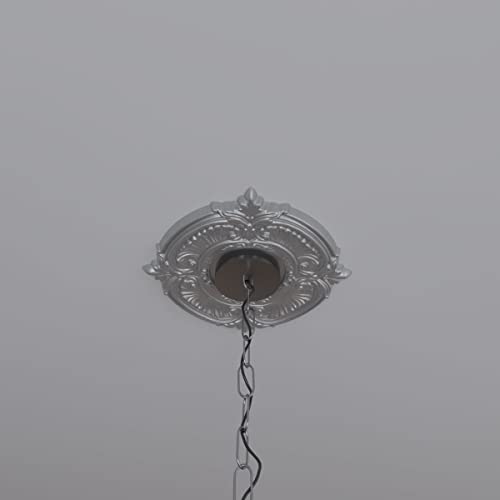 Ekena Millwork 13"OD x 3 1/2"ID x 3/4"P Attica Thermoformed PVC Ceiling Medallion (Fits Canopies up to 5"), Aged Dark Steel