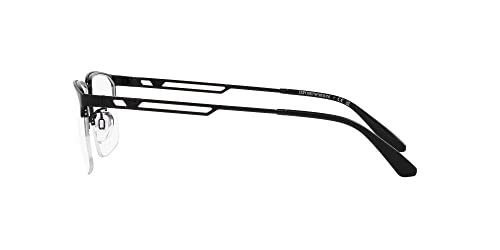 Emporio Armani Men's EA1143 Square Sunglasses, Matte Black/Demo Lens, 55 mm