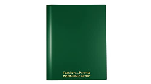 Nicky's Folder® English Communicator, Parent-Teacher Folder, Patented Tear-Resistant, Flexible Plastic, 2 Inside Pockets, 2 Exterior Sleeves, Letter Size Paper, Single Color (24 Pack) (Green)