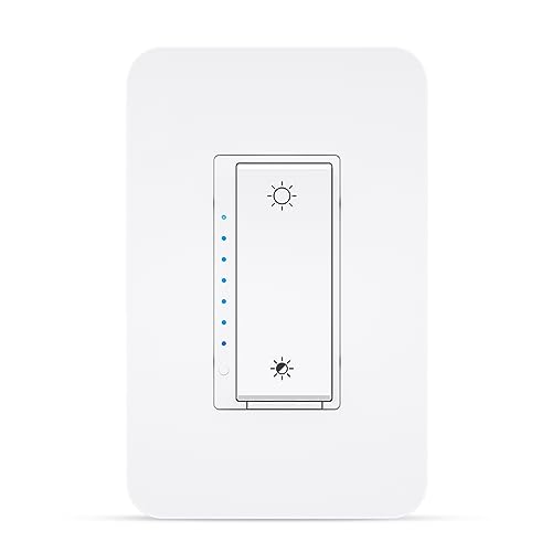 Smart Dimmer Switch 2.4Ghz Alexa Smart Switch WiFi Light Switch Compatible with Alexa and Google Assistant，Single Pole, Neutral Wire Required