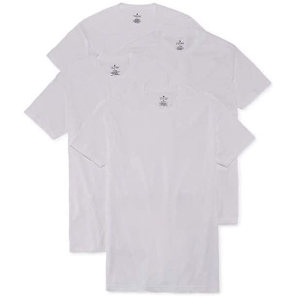4-Pack Men's Heavy Weight 100% Cotton Crew-Neck T-Shirt White, Size - Small