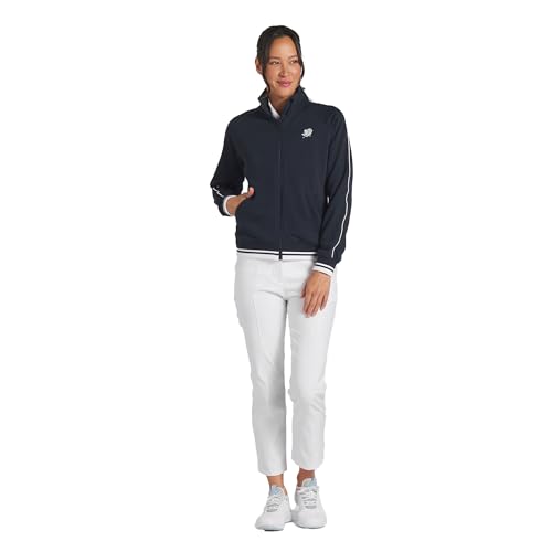 Puma Golf Women's Birdie Track Jacket, DEEP Navy-White Glow