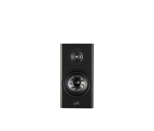 Polk Reserve R100 Small Bookshelf Speaker for Dynamic, Detailed Home Theater Audio, 1" Pinnacle Ring Tweeter & 5.25" Turbine Cone Woofer, Hi-Res, Dolby Atmos & IMAX Enhanced, Wall Mountable, Black