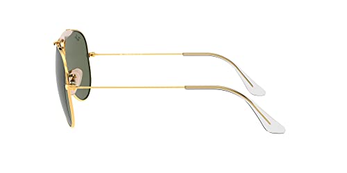 Ray-Ban RB3029 Outdoorsman II Aviator Sunglasses, Gold Rose/G-15 Green, 62 mm