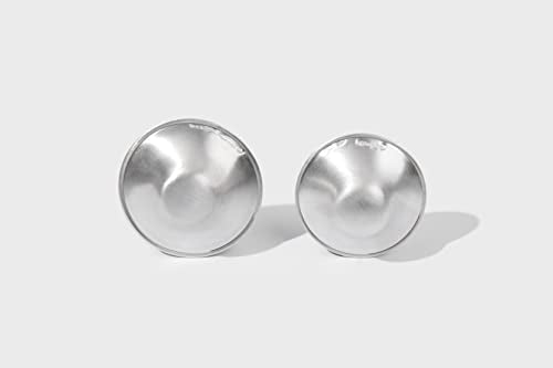 SILVERETTE The Original Silver Nursing Cups, Silverettes Metal Nipple Covers for Breastfeeding, Nursing pads, 925 Silver Nipple Cover Guards, Soothe and Protect Sore Nipples -Made in Italy