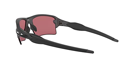 Oakley Men's OO9188 Flak 2.0 XL Rectangular Sunglasses, Steel/Prizm Dark Golf, 59 mm