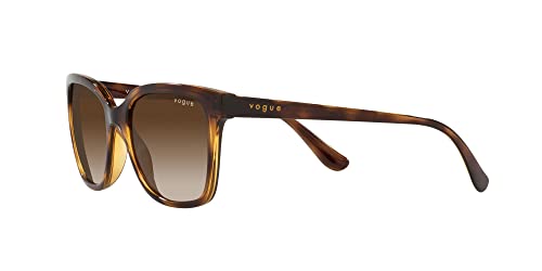 Vogue Eyewear Woman Sunglasses Dark Havana Frame, Brown Gradient Lenses, 54MM