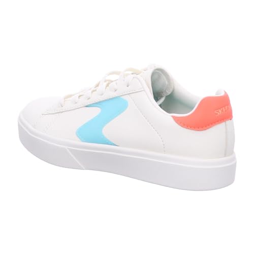 Skechers Girls Eden LX Sneaker, White/LightGrey, 3 Little Kid