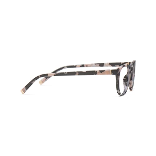 Peepers by PeeperSpecs Canyon Round Blue Light Blocking Reading Glasses, Gray Tortoise, 49 + 0