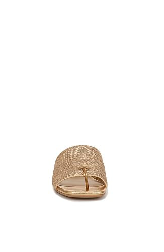 Franco Sarto Womens Loran Slide Sandal Black Stretch Raffia 9M