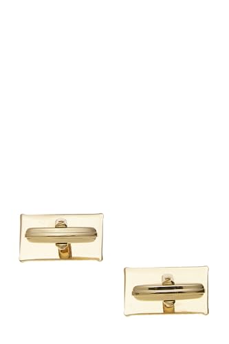 Dior, Pre-Loved Gold Logo Cufflinks Set, Gold