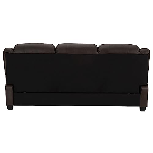 RecPro Charles Collection | 80" RV Hide A Bed Loveseat | Memory Foam Mattress | RV Sleeper Sofa | Pull Out Couch | RV Furniture | RV Loveseat | RV Living Room (Slideout) Furniture | Chestnut