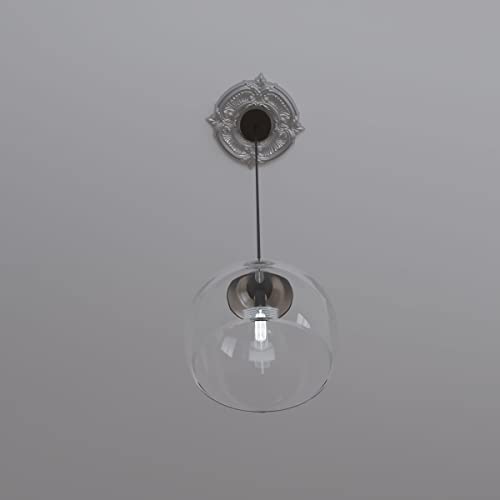 Ekena Millwork 13"OD x 3 1/2"ID x 3/4"P Attica Thermoformed PVC Ceiling Medallion (Fits Canopies up to 5"), Aged Dark Steel