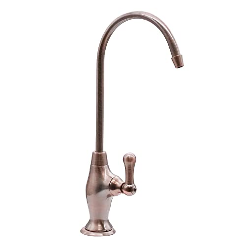 Westbrass D2033-NL-11 10" Classic 1-Lever Handle Cold Water Dispenser Faucet, Antique Copper