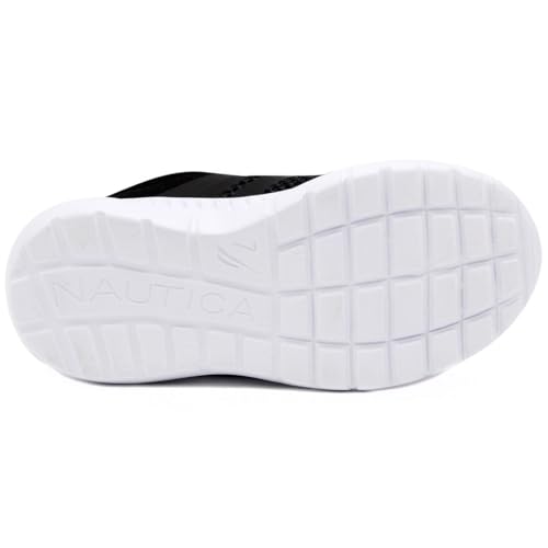 Nautica Kids Girls Fashion Sneaker Running Shoe Strap-Towhee Girls-Black/Pink-6