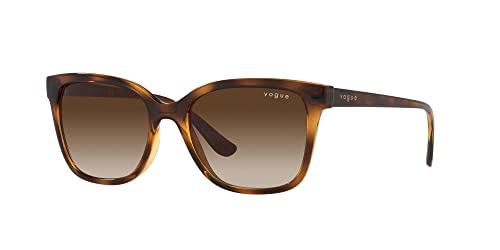 Vogue Eyewear Woman Sunglasses Dark Havana Frame, Brown Gradient Lenses, 54MM