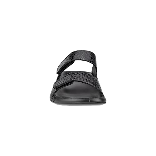 ECCO Women's Cozmo Two Band Luxury Slide Sandal, Cognac, 4-4.5