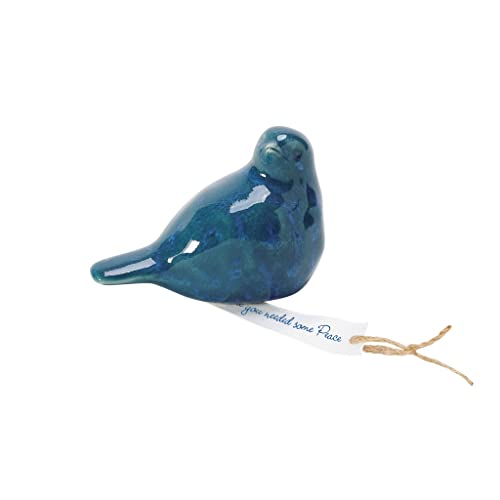 Enesco Izzy and Oliver Karin Lind Messengers Needed Some Peace Bird Figurine, 2.75 Inch, Dark Blue