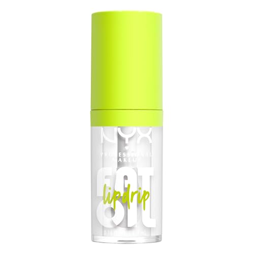 NYX PROFESSIONAL MAKEUP Fat Oil Lip Drip, Moisturizing, Shiny and Vegan Tinted Lip Gloss - Losin Cone-trol (Neutral Nude)