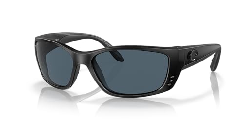 Costa Del Mar Man Sunglasses Blackout Frame, Gray Lenses - 64MM