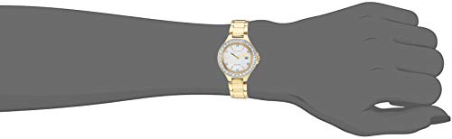 Citizen Women's Eco-Drive Dress Classic Crystal Watch in Gold-tone Stainless Steel, Silver Dial (Model: FE1192-58A)