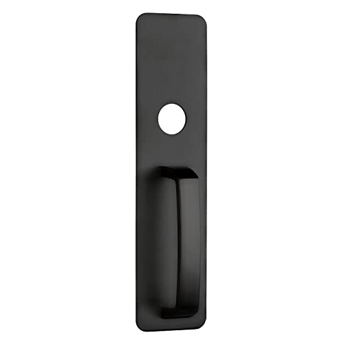 BRINKS Commercial - Commercial Door Pull Plate with Cylinder Hole, Matte Black Finish - Meets ANSI Grade 1 Standards, is UL Listed, and is ADA Compliant