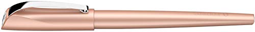 Schneider Callissima Calligraphy Fountain Pen, 1.5 mm, Refillable, Metallic Apricot Barrel, Apricot Ink Cartridge (163806)