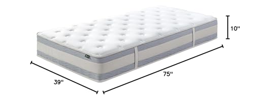 ZINUS 10 Inch Comfort Support Hybrid Mattress [New Version], Full, Fiberglass Free, Medium Plush, Motion Isolation, Certified Safe Foams & Fabric, Mattress in A Box