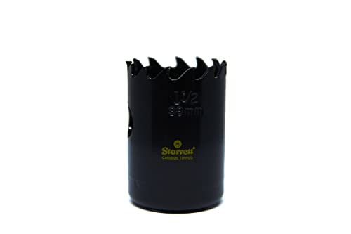 Starrett Carbide Tipped Hole Saw with Surface Finish - Ideal for Wood, PVC and Fiberglass - 3 Teeth per Inch, 6" Diameter, 41mm - 1-5/8" Cutting Depth - CT600
