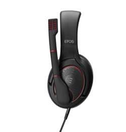 EPOS Game ONE Gaming Headset - Open Acoustic, Noise-Canceling Mic, Flip-to-Mute, XXL Plush Velvet Ear Pads, PC/Mac/Xbox/PS4/Switch/Smartphone Compatible - Black
