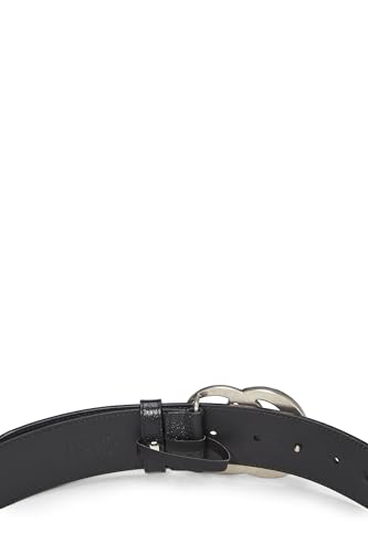 Gucci, Pre-Loved Black Leather GG Marmont Belt, Black