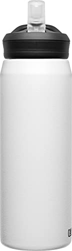 CamelBak eddy+ Water Bottle with Straw 25oz - Insulated Stainless Steel, White