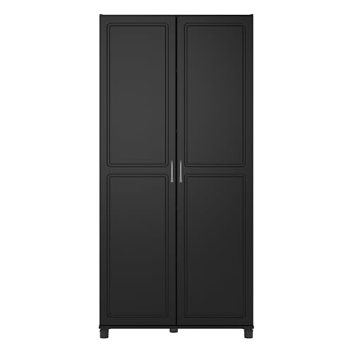 Systembuild Evolution Kendall 36" Utility Storage Cabinet, Black